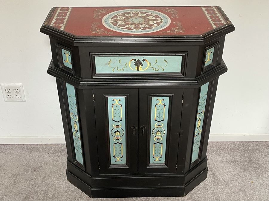 JUST ADDED - Handmade Cabinet With Decorative Top Made In Peru 32W X 36.5H [Photo 11]
