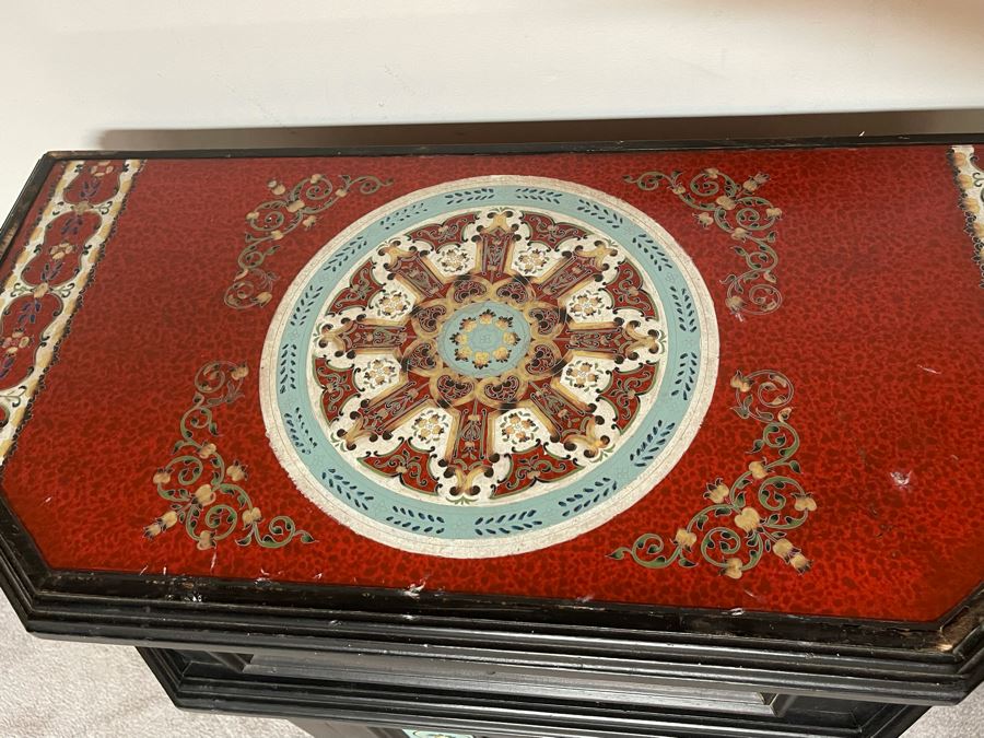 JUST ADDED - Handmade Cabinet With Decorative Top Made In Peru 32W X 36.5H [Photo 4]