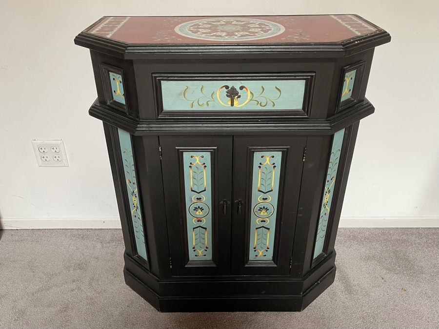 JUST ADDED - Handmade Cabinet With Decorative Top Made In Peru 32W X 36.5H [Photo 2]