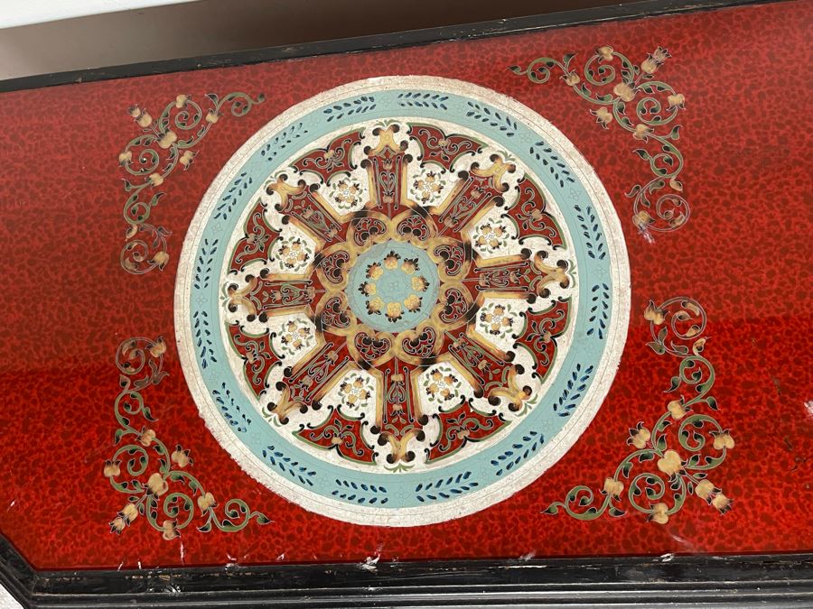 JUST ADDED - Handmade Cabinet With Decorative Top Made In Peru 32W X 36.5H [Photo 5]