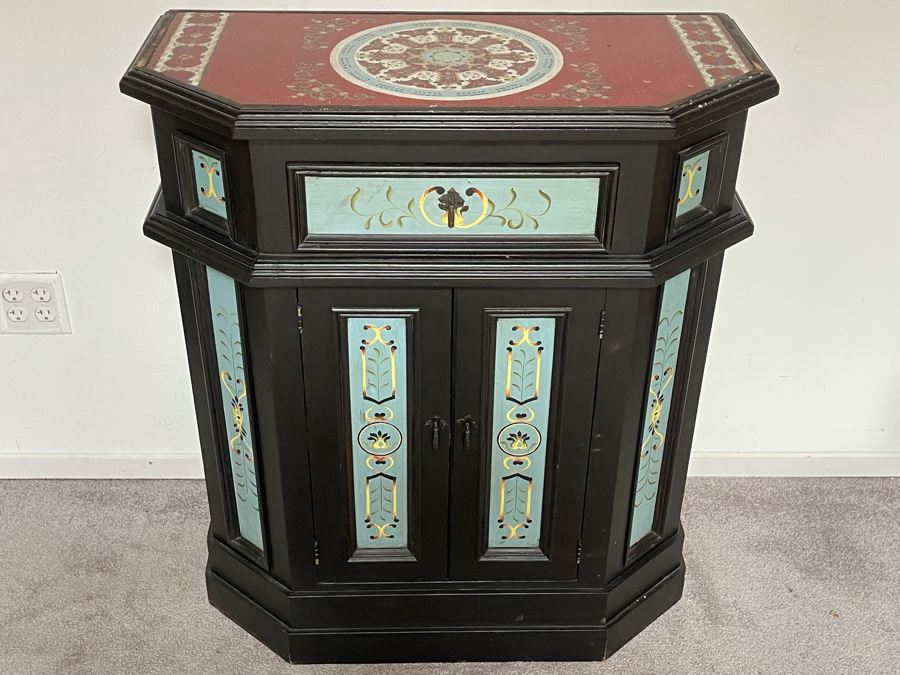 JUST ADDED - Handmade Cabinet With Decorative Top Made In Peru 32W X 36.5H [Photo 10]