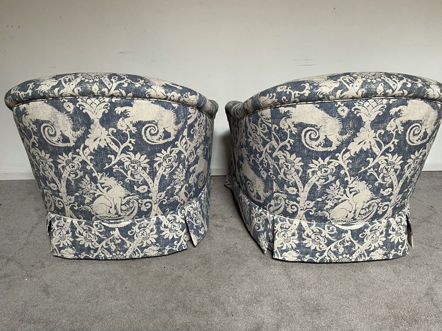 JUST ADDED - Pair Of Contemporary Designer Armchairs 33W X 36D X 30H [Photo 13]