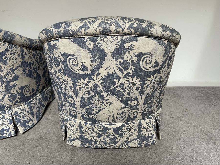 JUST ADDED - Pair Of Contemporary Designer Armchairs 33W X 36D X 30H [Photo 14]