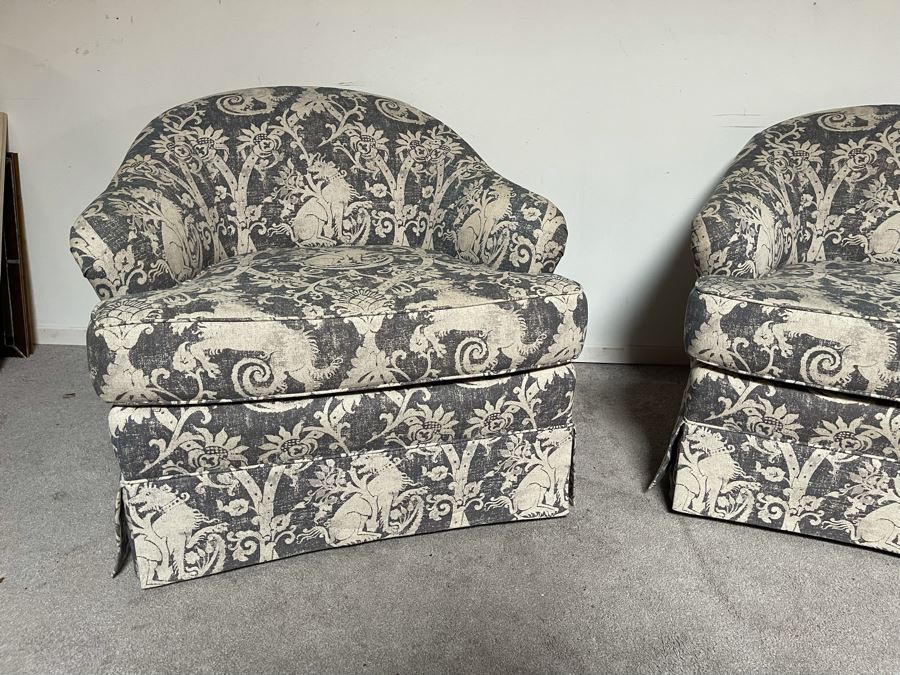 JUST ADDED - Pair Of Contemporary Designer Armchairs 33W X 36D X 30H [Photo 6]