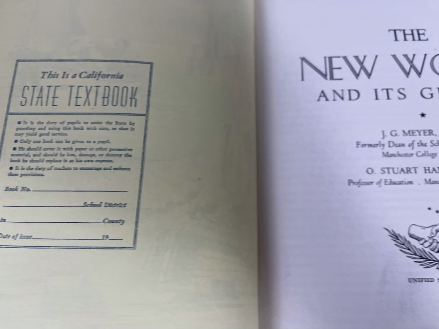 Collection Of Five California State Textbooks From 1940s-50s And First Edition 1926 California Fairy Tales Hardcover Book [Photo 19]