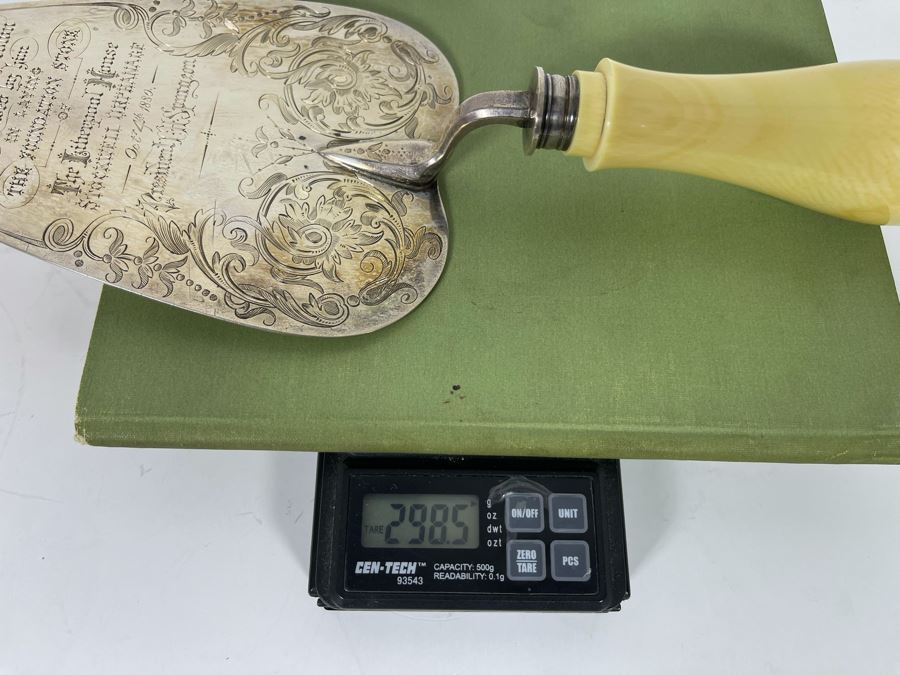 Important Historical Piece: Charles Haddon Spurgeon (English Preacher Known As “Prince Of Preachers”) Antique 1880 English Sterling Silver Victorian Presentation Trowel For Construction Of The Stockwell Orphanage In London [Photo 17]