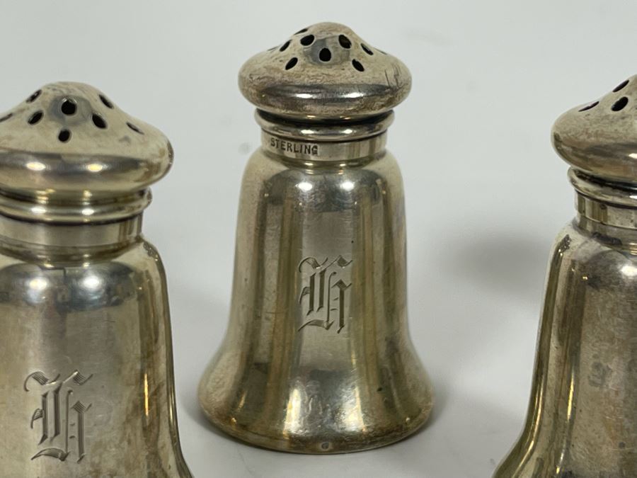Five Gorham Sterling Silver Small Salt Shakers 61.2g [Photo 4]