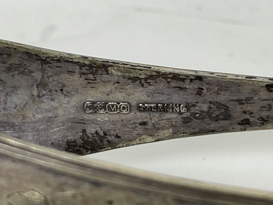 Pair Of Antique Sterling Silver Toast Tongs Tong Pierced SSMC 112g Silver Melt Value $68 [Photo 8]