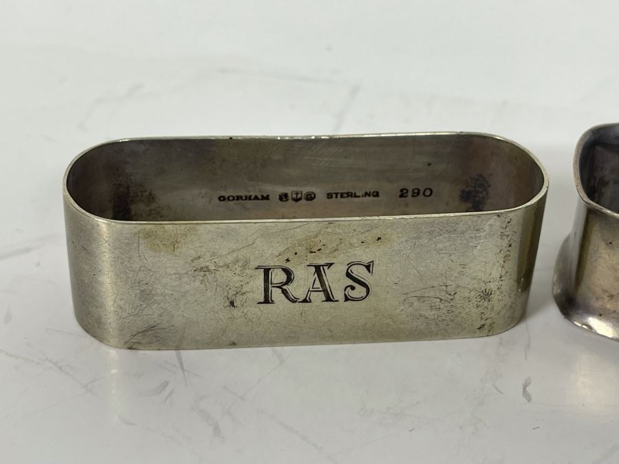 Three Vintage Sterling Silver Napkin Rings 55.6g [Photo 3]