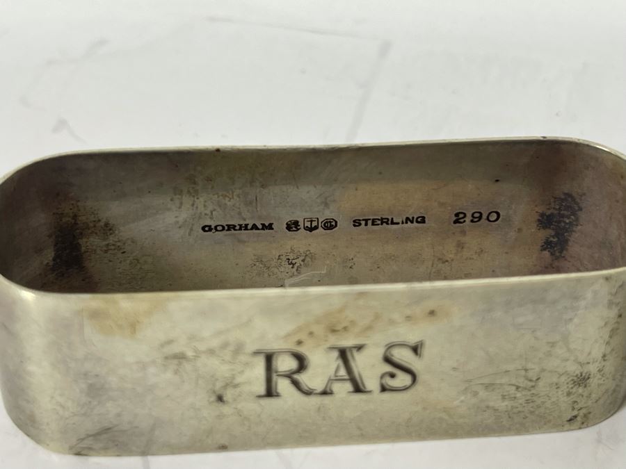 Three Vintage Sterling Silver Napkin Rings 55.6g [Photo 4]