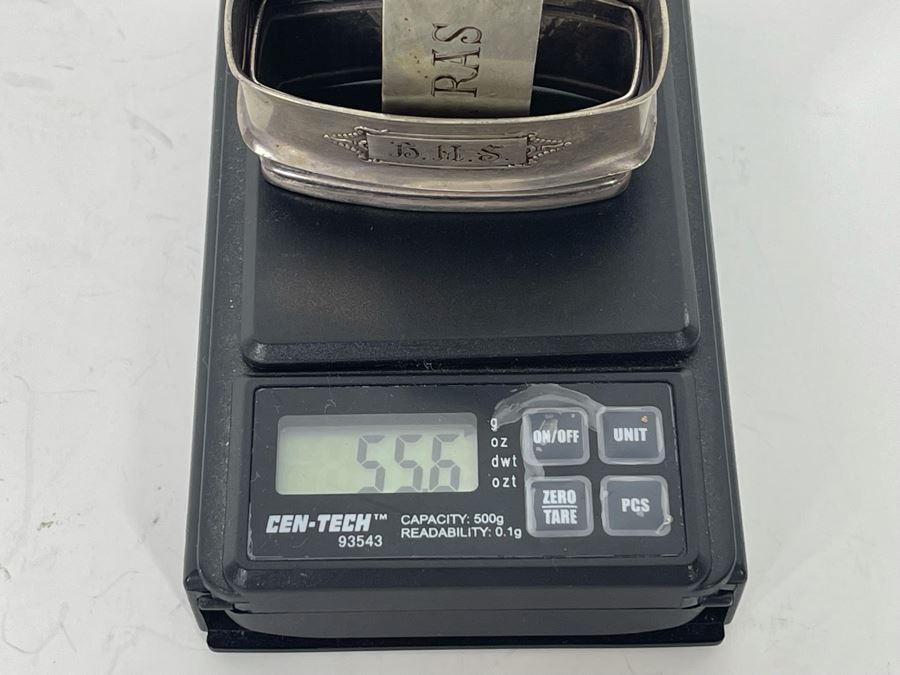 Three Vintage Sterling Silver Napkin Rings 55.6g [Photo 10]