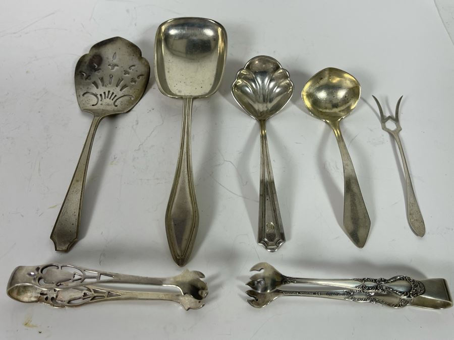 Various Sterling Silver Tableware Serving Pieces 193.5g Silver Melt Value $118 [Photo 7]