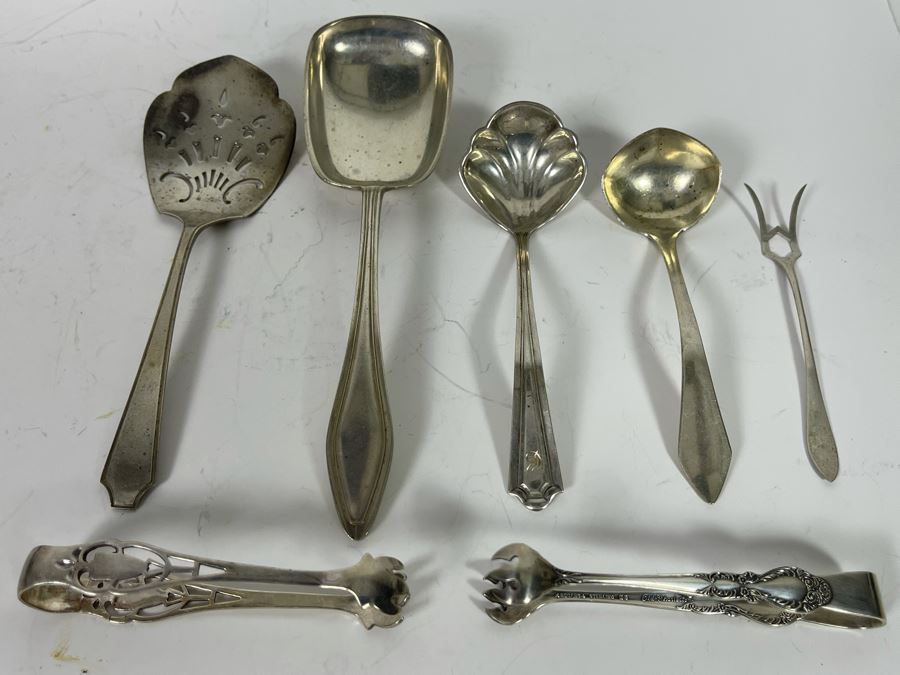 Various Sterling Silver Tableware Serving Pieces 193.5g Silver Melt Value $118 [Photo 6]