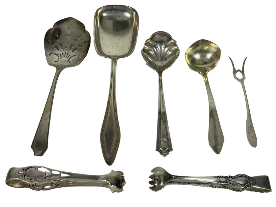 Various Sterling Silver Tableware Serving Pieces 193.5g Silver Melt Value $118 [Photo 1]