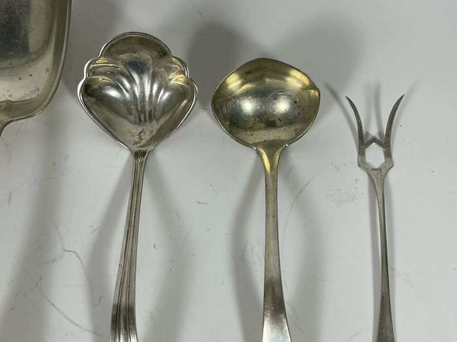 Various Sterling Silver Tableware Serving Pieces 193.5g Silver Melt Value $118 [Photo 9]