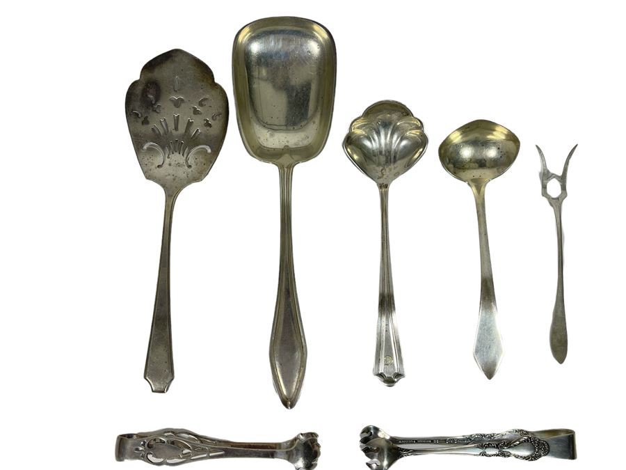 Various Sterling Silver Tableware Serving Pieces 193.5g Silver Melt Value $118 [Photo 2]