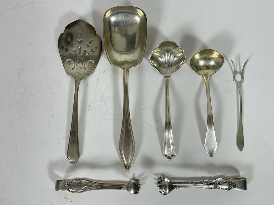 Various Sterling Silver Tableware Serving Pieces 193.5g Silver Melt Value $118 [Photo 5]