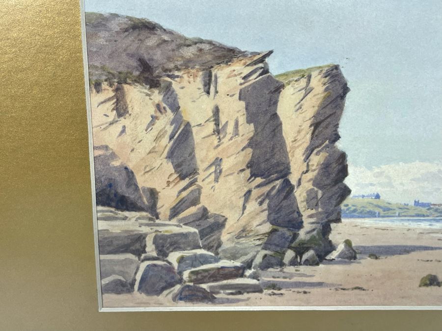 John McDougal (1851-1945, United Kingdom) Antique 1878 Original Watercolor On Paper Seascape Landscape Painting Framed Signed 10 X 7 Frame 17.5 X 14.5 [Photo 11]
