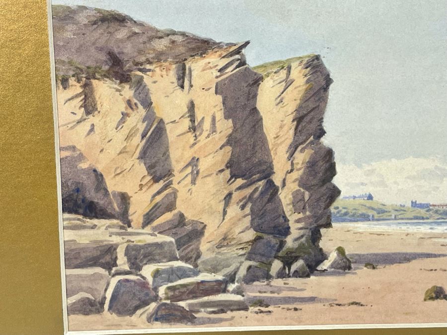 John McDougal (1851-1945, United Kingdom) Antique 1878 Original Watercolor On Paper Seascape Landscape Painting Framed Signed 10 X 7 Frame 17.5 X 14.5 [Photo 6]