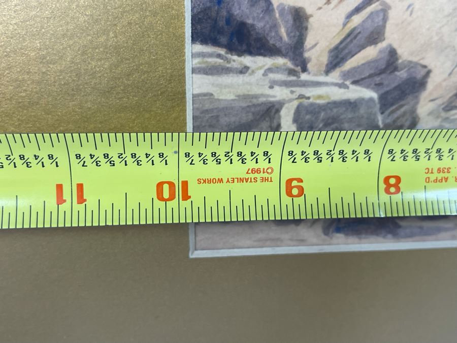 John McDougal (1851-1945, United Kingdom) Antique 1878 Original Watercolor On Paper Seascape Landscape Painting Framed Signed 10 X 7 Frame 17.5 X 14.5 [Photo 12]