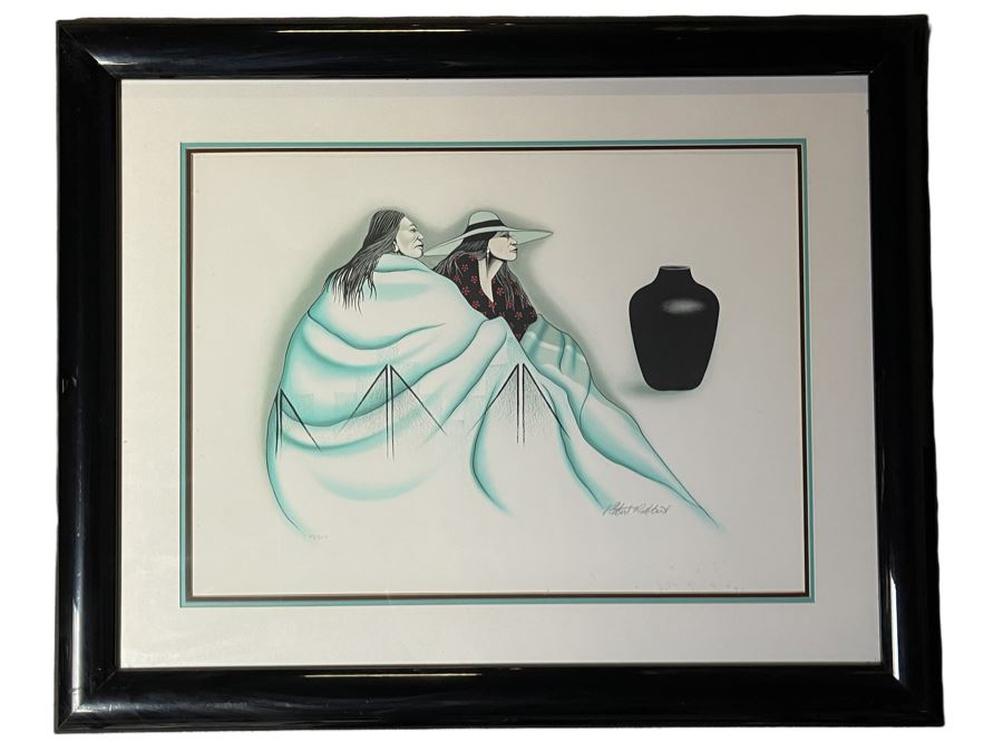 Robert Redbird (Native American, b. 1939) Limited Edition Lithograph Framed Litho Measures 24 X 18 Frame Measures 34 X 28 [Photo 2]