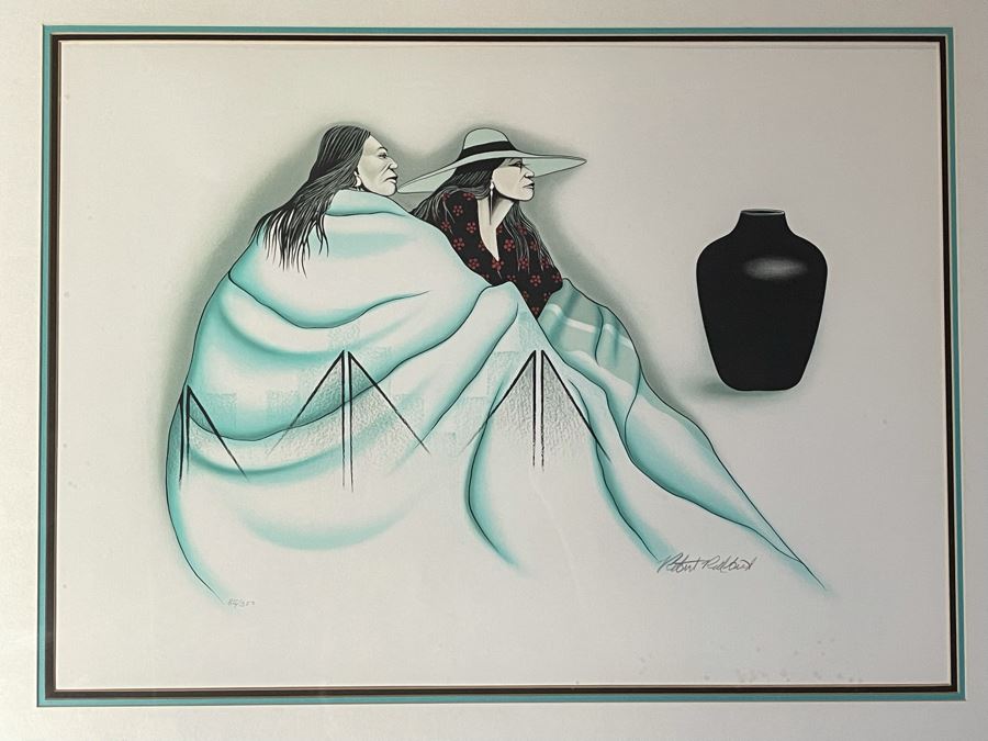 Robert Redbird (Native American, b. 1939) Limited Edition Lithograph Framed Litho Measures 24 X 18 Frame Measures 34 X 28