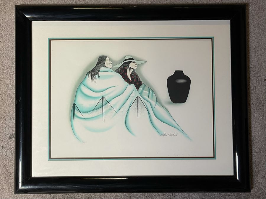 Robert Redbird (Native American, b. 1939) Limited Edition Lithograph Framed Litho Measures 24 X 18 Frame Measures 34 X 28 [Photo 3]