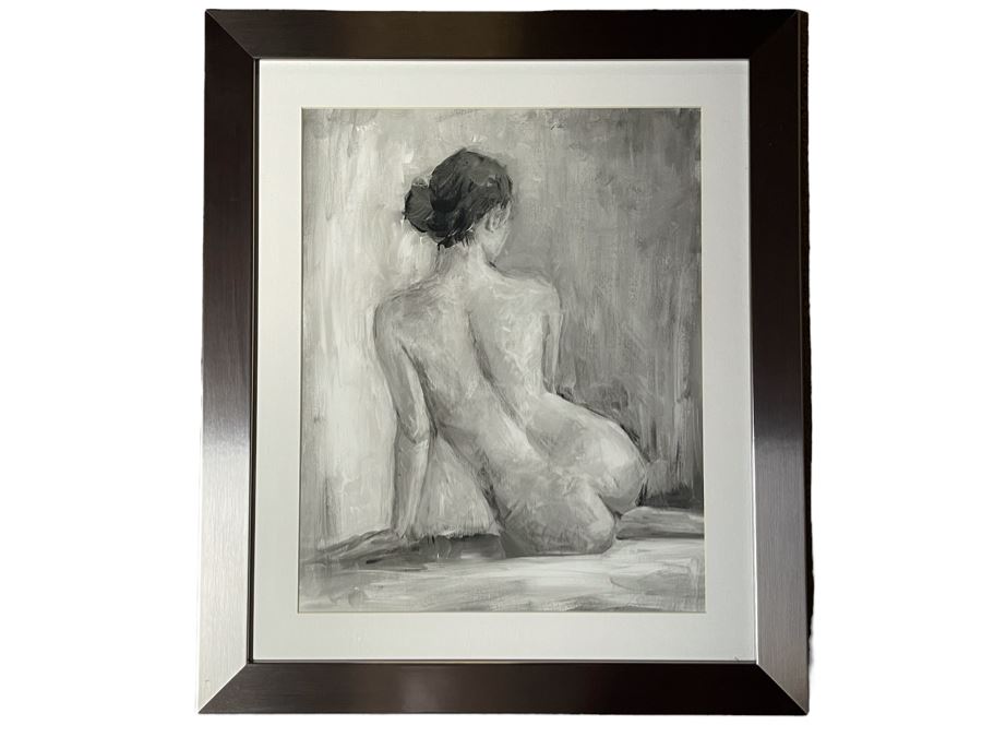 Z Gallerie Framed Figure Print In Black & White 24 X 27 Retails $129 [Photo 1]