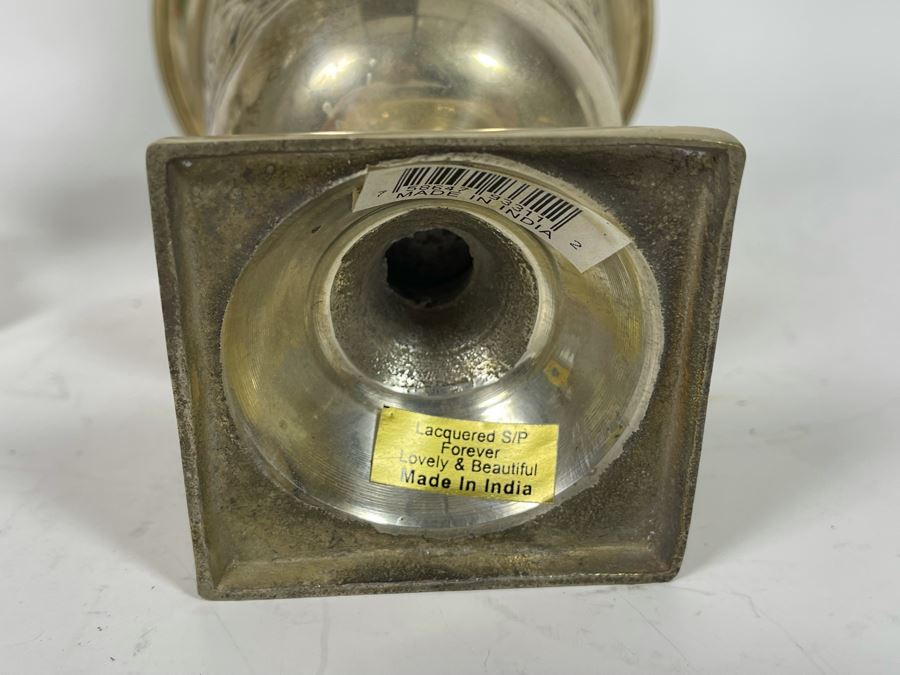 Pair Of Lacquered Footed Vases From India [Photo 8]