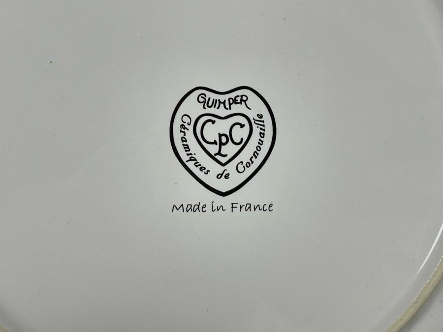Set Of Six Quimper France CPC Ceramic 8.25' Plates [Photo 7]