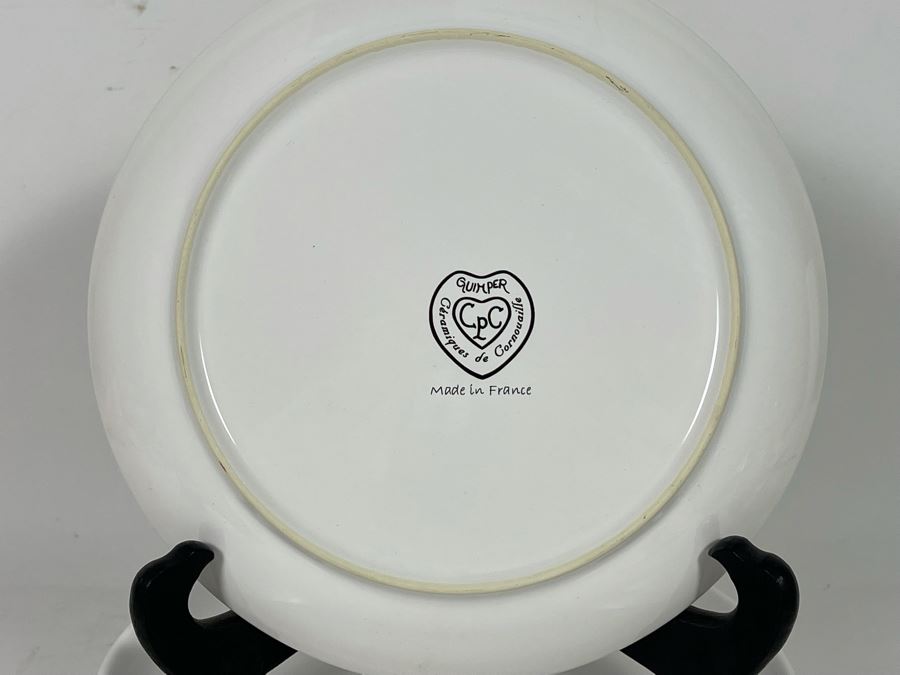 Set Of Six Quimper France CPC Ceramic 8.25' Plates [Photo 6]