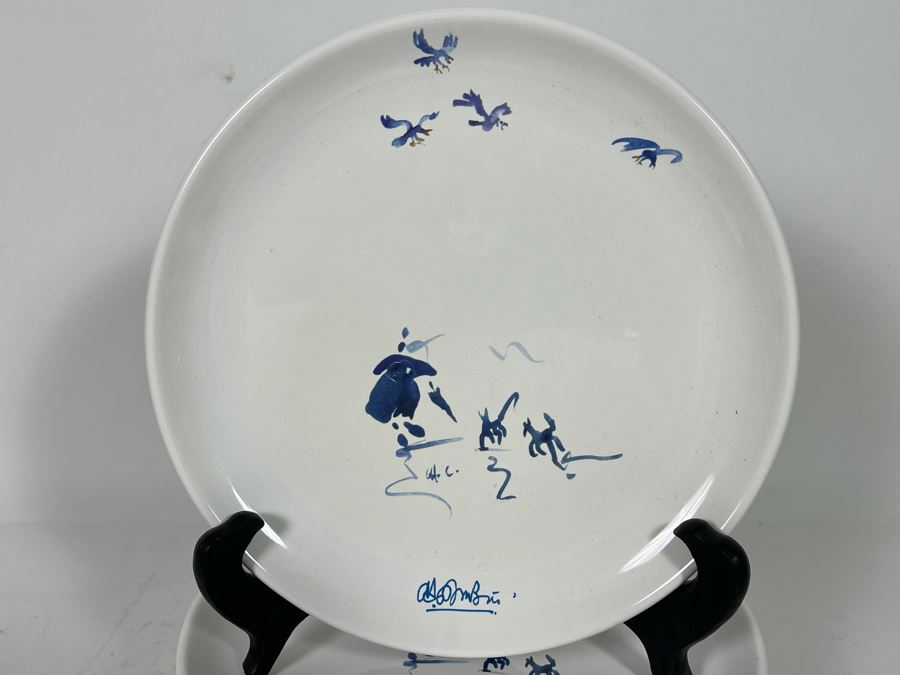 Set Of Six Quimper France CPC Ceramic 8.25' Plates [Photo 4]
