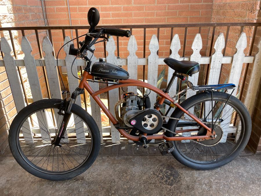 Vintage Motorized Gas Powered Phantom Bikes Cruiser Bike Featured On Jay Leno's Garage