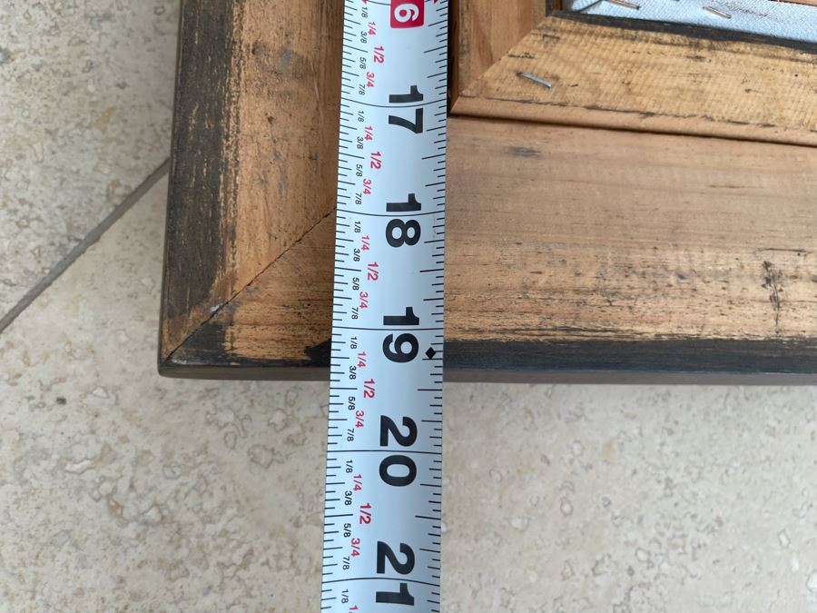 Original Vintage 1979 Seascape Ocean Painting By Dottie Telles 24 X 12, Framed 31 X 19 [Photo 15]