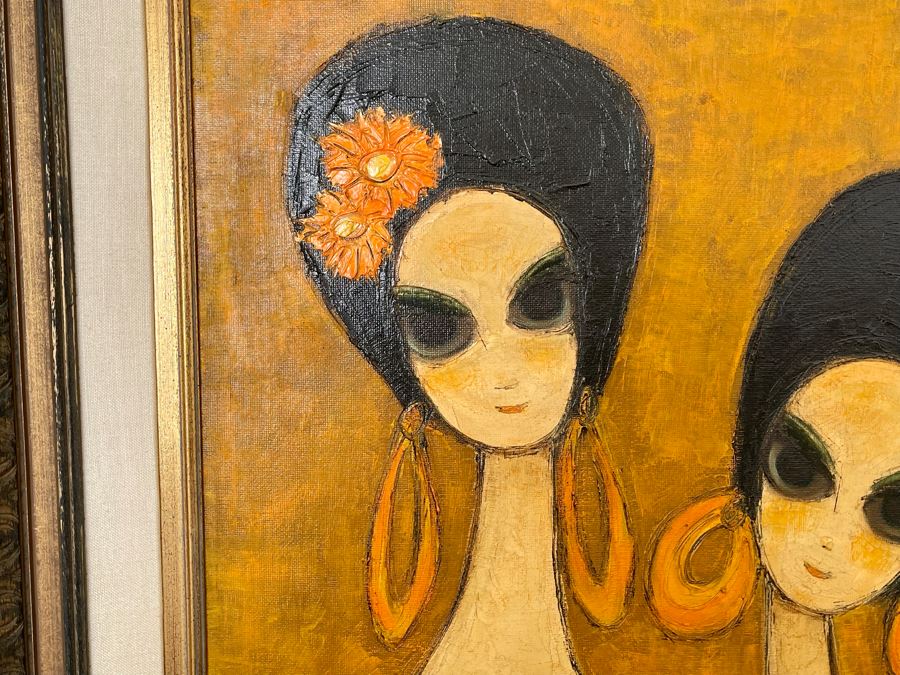 Original Kay Blaco Mid-Century Impressionist Painting On Board Los Angeles Artist 24 X 36, Framed 34 X 46 [Photo 9]