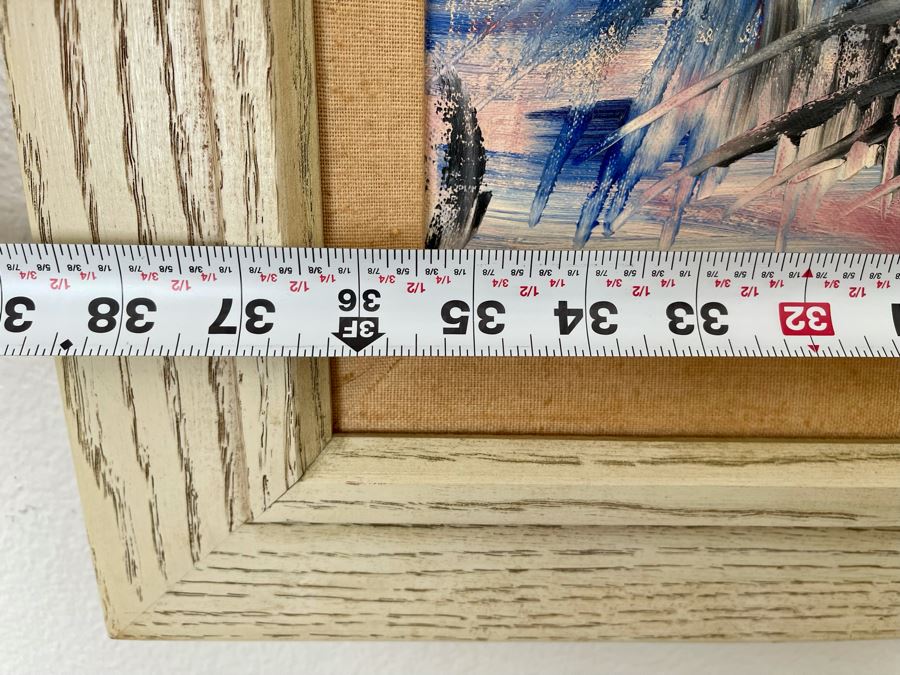 Original Mid-Century Abstract Curt Thompson Painting 38 X 29, Framed [Photo 14]