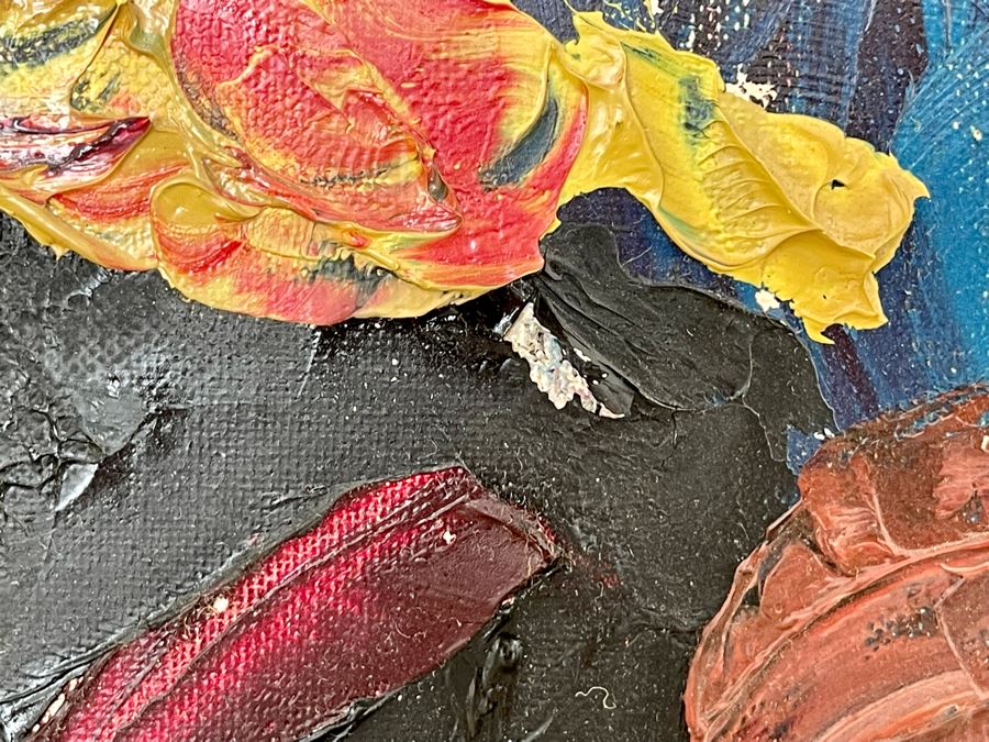 Original Mid-Century Abstract Curt Thompson Painting 38 X 29, Framed [Photo 13]