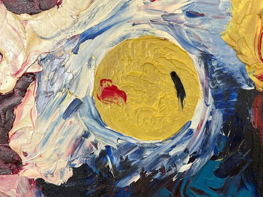 Original Mid-Century Abstract Curt Thompson Painting 38 X 29, Framed [Photo 10]