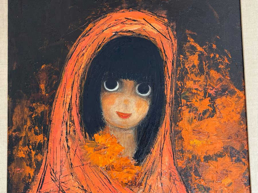 Original Kay Blaco Mid-Century Impressionist Painting On Board Los Angeles Artist 20 X 26, Framed 28 X 34 [Photo 5]