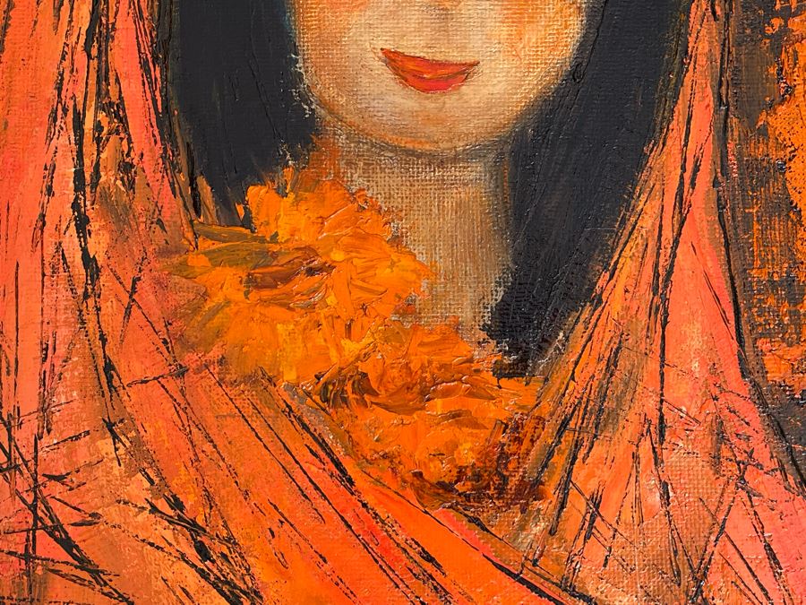 Original Kay Blaco Mid-Century Impressionist Painting On Board Los Angeles Artist 20 X 26, Framed 28 X 34 [Photo 7]