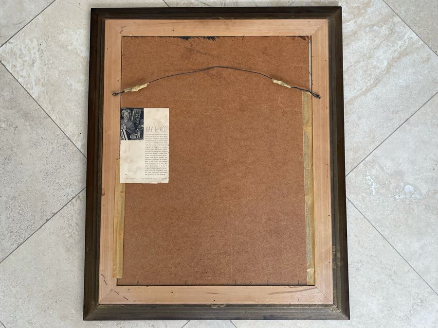 Original Kay Blaco Mid-Century Impressionist Painting On Board Los Angeles Artist 20 X 26, Framed 28 X 34 [Photo 11]