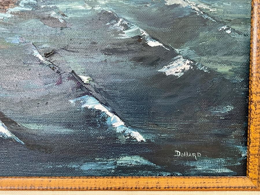 Original Diana J. Dollard Painting On Canvas 14 X 11, Framed 21 X 18 [Photo 10]