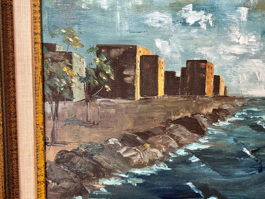 Original Diana J. Dollard Painting On Canvas 14 X 11, Framed 21 X 18 [Photo 5]