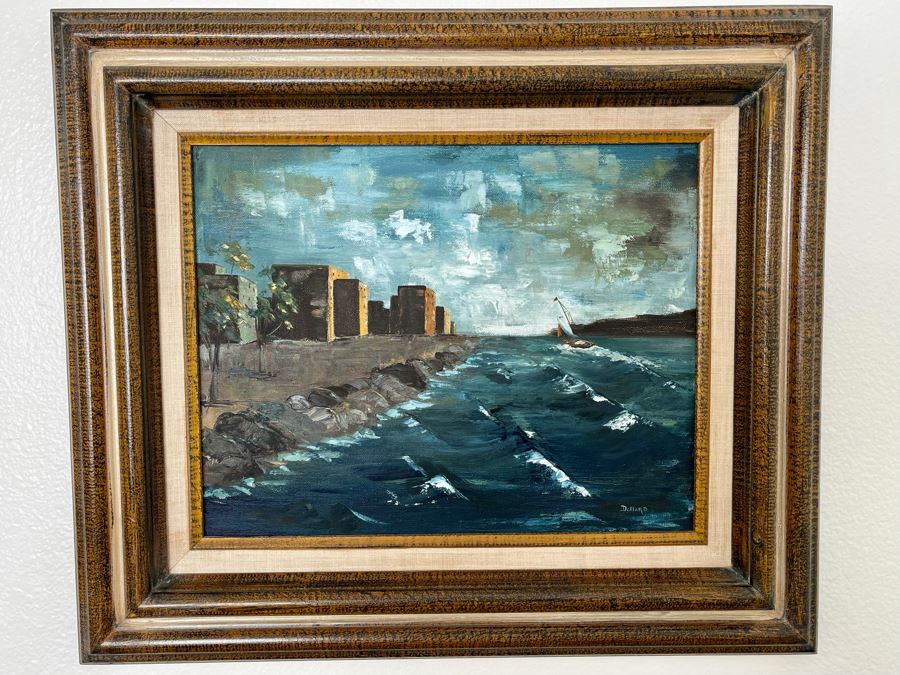 Original Diana J. Dollard Painting On Canvas 14 X 11, Framed 21 X 18 [Photo 3]