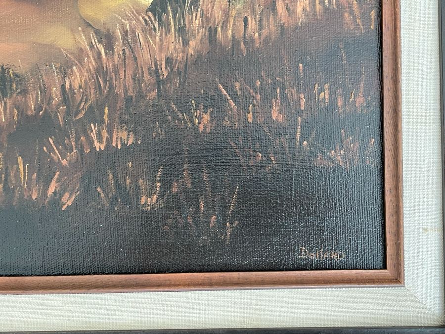 Original Diana J. Dollard Painting On Canvas 16 X 12, Framed 21 X 17 [Photo 7]