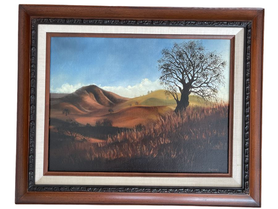 Original Diana J. Dollard Painting On Canvas 16 X 12, Framed 21 X 17 [Photo 2]