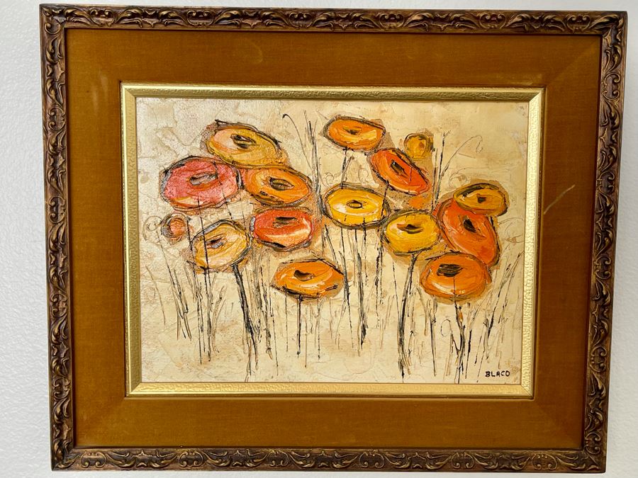 Original Kay Blaco Mid-Century Impressionist Painting Los Angeles Artist 16 X 11, Framed 21.5 X 17.5 [Photo 4]