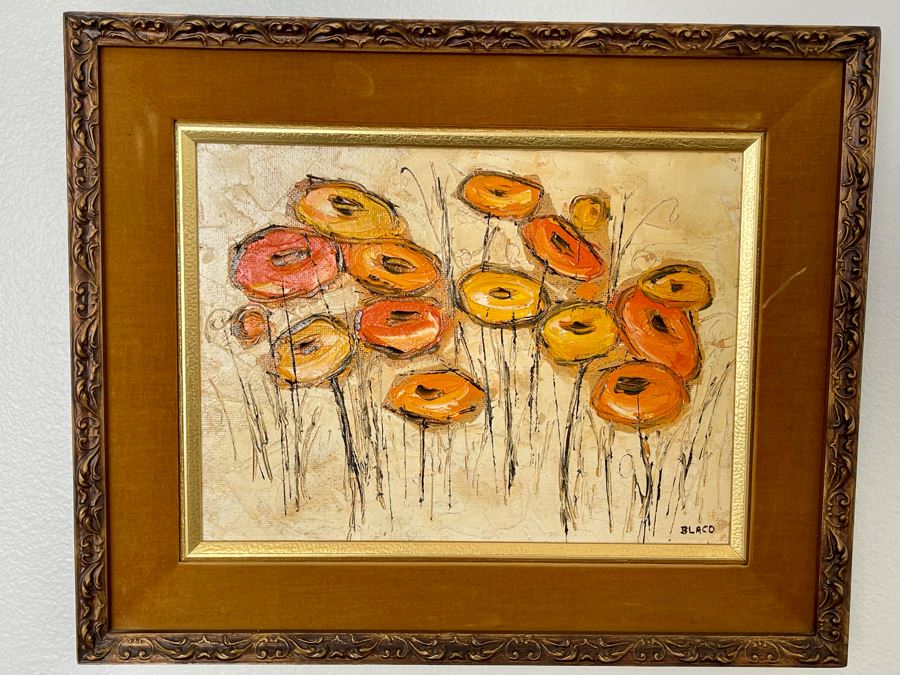 Original Kay Blaco Mid-Century Impressionist Painting Los Angeles Artist 16 X 11, Framed 21.5 X 17.5 [Photo 3]