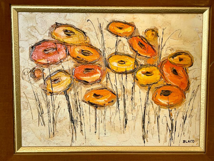 Original Kay Blaco Mid-Century Impressionist Painting Los Angeles Artist 16 X 11, Framed 21.5 X 17.5 [Photo 5]
