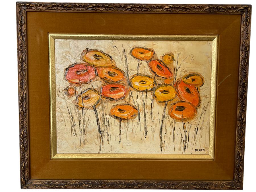 Original Kay Blaco Mid-Century Impressionist Painting Los Angeles Artist 16 X 11, Framed 21.5 X 17.5 [Photo 2]